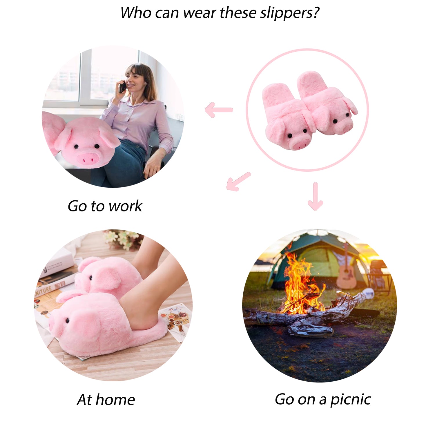 SHOEGEEᵀᴹ Pink Pig Slippers - Shoegee