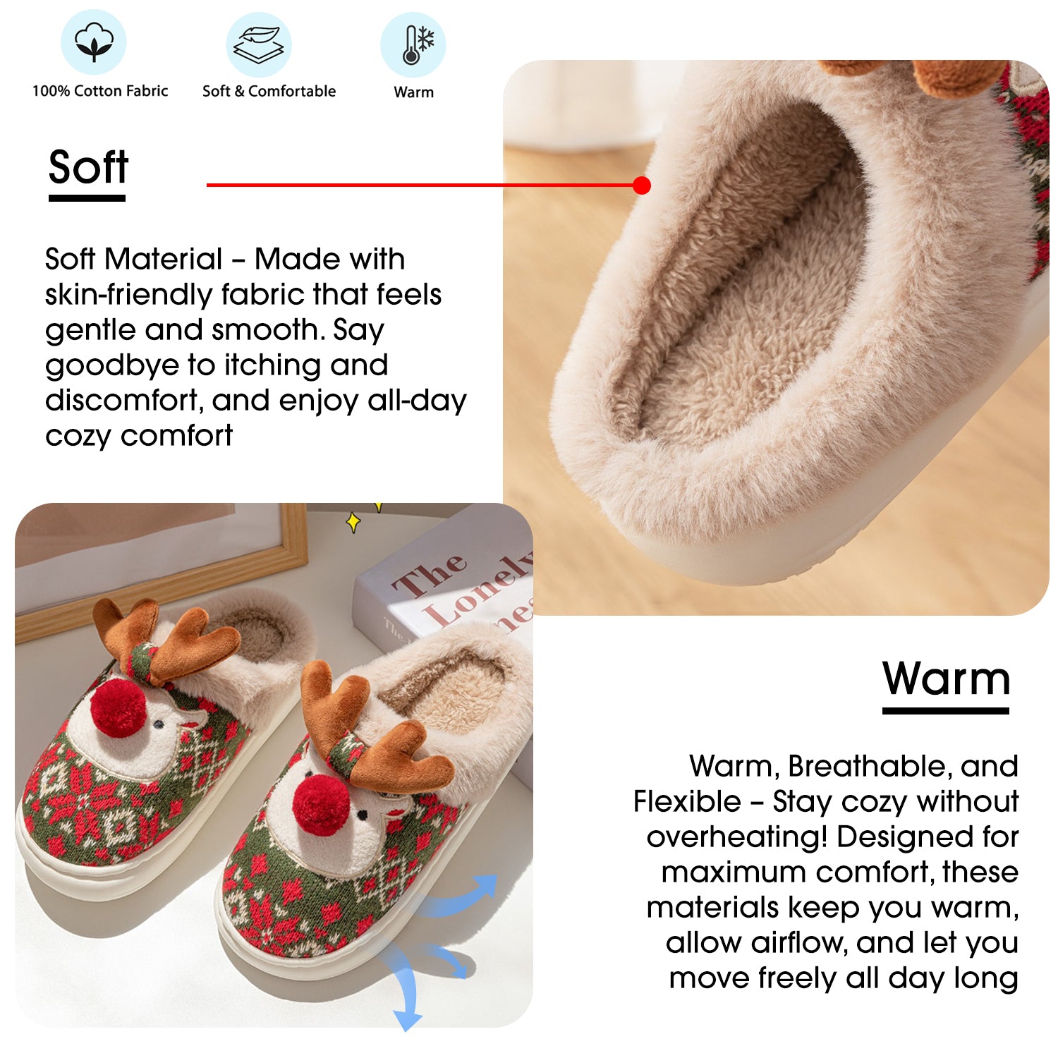 SHOEGEEᵀᴹ Elk Cute Slippers - Shoegee